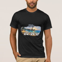 トロピカルサンセットビーチトリップデザイン Tシャツ