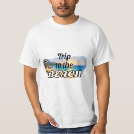 トロピカルサンセットビーチトリップデザイン Tシャツ