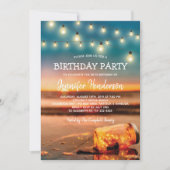トロピカルサンセットビーチバースデーパーティー 招待状 (正面)