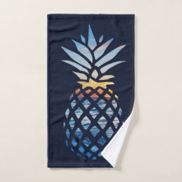 トロピカルサンセットビーチパイナップル ハンドタオル