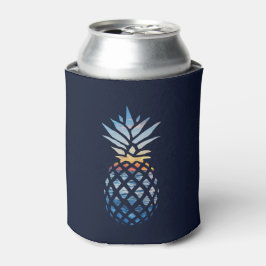 トロピカルサンセットビーチパイナップル(海の景色付き) 缶クーラー