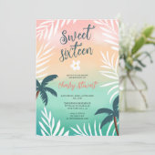 トロピカルサンセットビーチパームツリースウィート16 招待状 (スタンド正面)