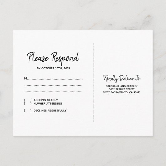 トロピカルサンセットビーチメイソン結婚ジャーの反応 インビテーションポストカード (裏面)