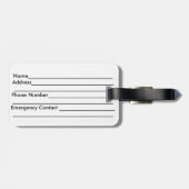 トロピカルサンセットビーチヤシの木がパーソナライズ ラゲッジタグ (裏面横)