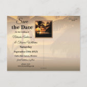 トロピカルサンセットビーチ日付ポストカードの保存 案内ポストカード (裏面)