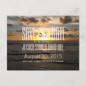 トロピカルサンセットビーチ結婚式保存日 案内ポストカード (正面)