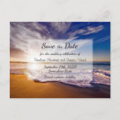 トロピカルサンセットビーチ結婚式保存日 案内ポストカード (正面)