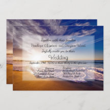 トロピカルサンセットビーチ結婚式招待状