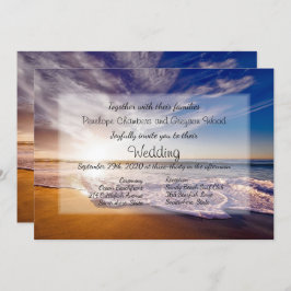 トロピカルサンセットビーチ結婚式招待状 招待状