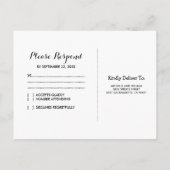 トロピカルサンセットビーチ結婚式RSV インビテーションポストカード (裏面)