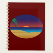 トロピカルサンセットビーチ離れパーム海波 プランナー手帳 (正面)