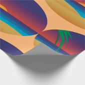 トロピカルサンセットビーチ離れパーム海波 ラッピングペーパー