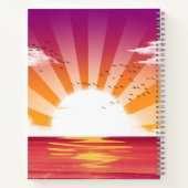 トロピカルサンセットビーチ、パームツリー&シーカスタマイズ ノートブック (裏面)