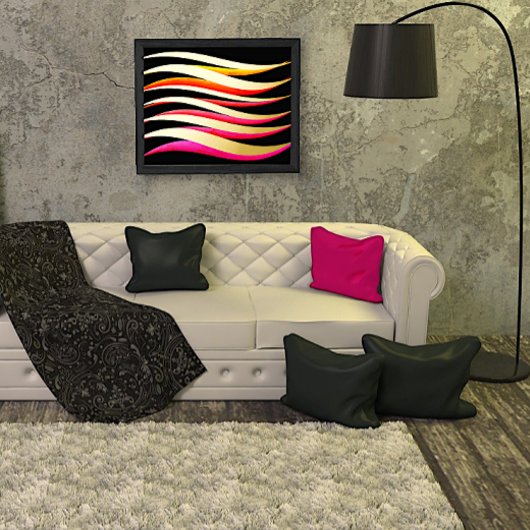 トロピカルサンセットフォイルプリント 箔ポスター