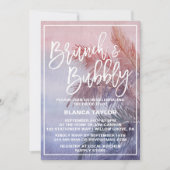 トロピカルサンセットブランチとバブリー 招待状 (正面)