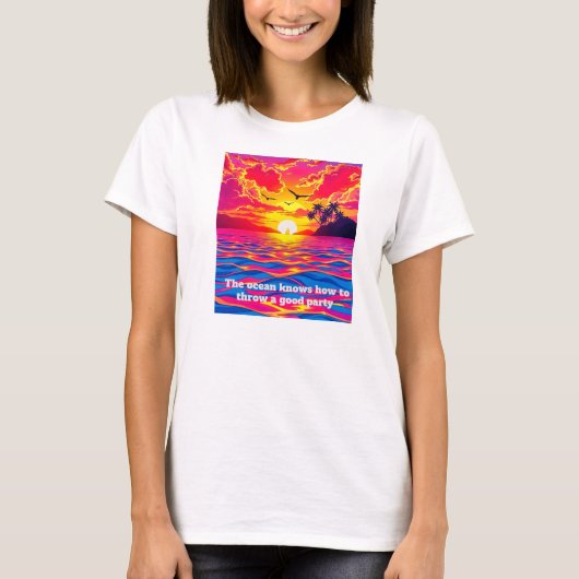 トロピカルサンセットブリス Tシャツ (正面)