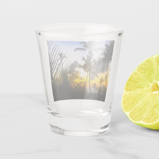 トロピカルサンセットプリントショットグラス ショットグラス (裏面)