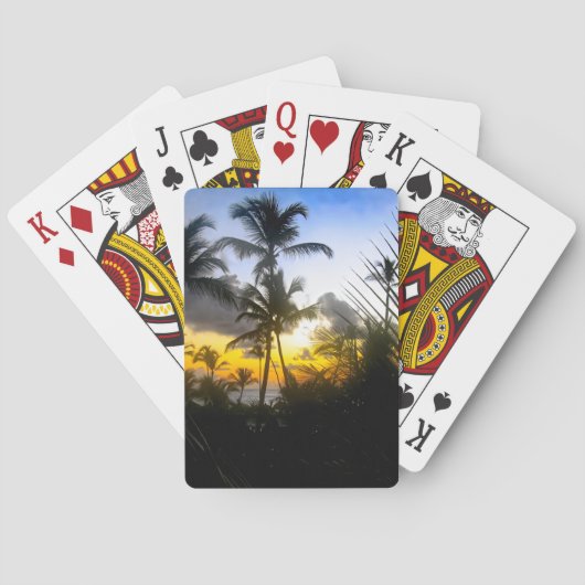 トロピカルサンセットプリントトランプ トランプ (裏面)