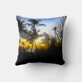 トロピカルサンセットプリント装飾用クッション クッション (裏面)