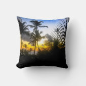 トロピカルサンセットプリント装飾用クッション クッション (正面)