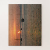 トロピカルサンセットボーカリブのト海 ジグソーパズル (縦)