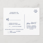 トロピカルサンセットメニュー選択RSVP インビテーションポストカード (裏面)