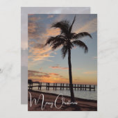 トロピカルサンセットメリークリスマス&ハッピーニューイヤー シーズンカード (正面/裏面)