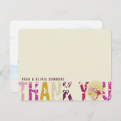 トロピカルサンセットヤシの木の写真結婚の感謝 サンキューカード (正面/裏面)