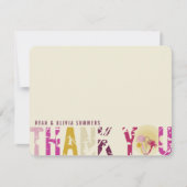 トロピカルサンセットヤシの木の写真結婚の感謝 サンキューカード (正面)