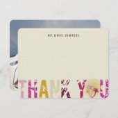 トロピカルサンセットヤシの木の写真結婚の感謝 サンキューカード (正面/裏面)