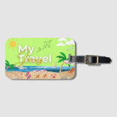 トロピカルサンセットラゲッジタグ ラゲッジタグ (正面横)