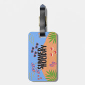 トロピカルサンセットラゲッジタグ ラゲッジタグ (裏面縦)