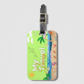 トロピカルサンセットラゲッジタグ ラゲッジタグ (正面縦)