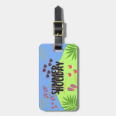 トロピカルサンセットラゲッジタグ ラゲッジタグ (正面縦)