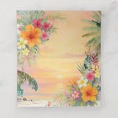 トロピカルサンセットリハーサルディナー座席表 プレイスカード (内部開封)