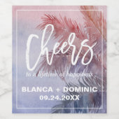 トロピカルサンセット応援ワインラベル ワインラベル (シングルラベル)