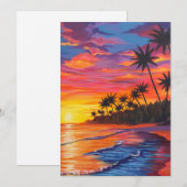 トロピカルサンセット招待状 招待状 (正面/裏面)