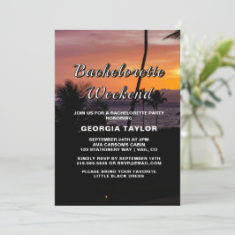 トロピカルサンセット独身最後の週末招待状 招待状