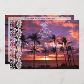 トロピカルサンセット結婚式招待状 招待状 (正面/裏面)