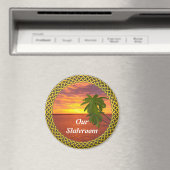 トロピカルサンセット縁どステートルームドアマーカー マグネット (インサイチュ (食洗機))