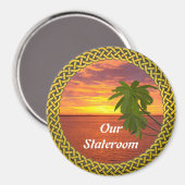トロピカルサンセット縁どステートルームドアマーカー マグネット (正面/裏面)