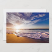 トロピカルサンセット誕生日ビーチパーティー 招待状 (裏面)