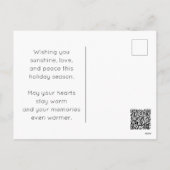 トロピカルサンセット – ウォームホリデーポストカード シーズンポストカード (裏面)