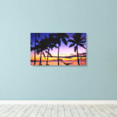 トロピカルサンセット キャンバスプリント (インサイチュ (ウッドフロア))