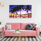 トロピカルサンセット キャンバスプリント (インサイチュ (リビング))