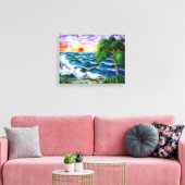 トロピカルサンセット キャンバスプリント (インサイチュ (リビング))