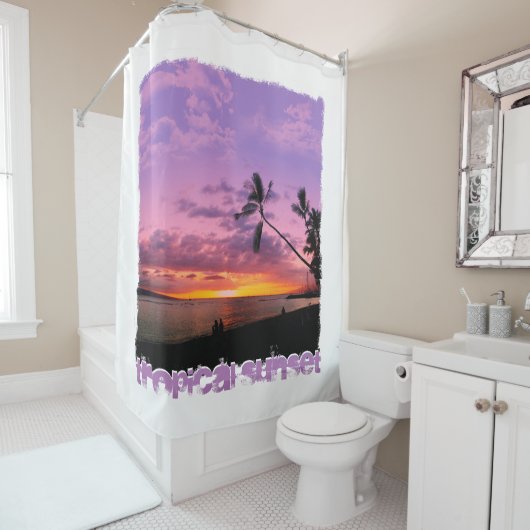 トロピカルサンセット シャワーカーテン (インサイチュ)