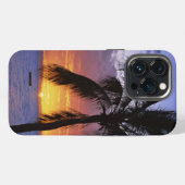 トロピカルサンセット+パームツリー Case-Mate iPhone カバー (裏面横)