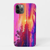 トロピカルサンセット:ビーチグローアート Case-Mate iPhoneケース (裏)