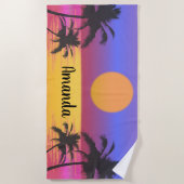 トロピカルサンセット ビーチタオル (正面)